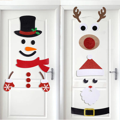 Christmas Stickers - Festive Christmas Door Wall Window Stickers-Grace Aura