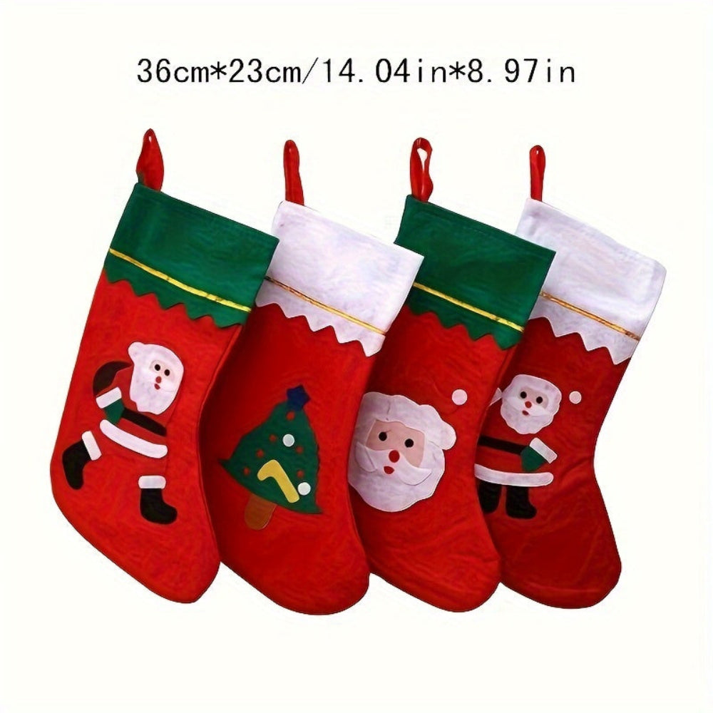 Christmas Stockings | Red | Decoration | Large Santa Stocking | Christmas Sock-Grace Aura