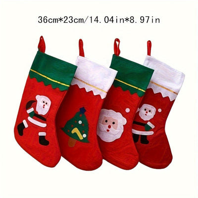 Christmas Stockings | Red | Decoration | Large Santa Stocking | Christmas Sock-Grace Aura
