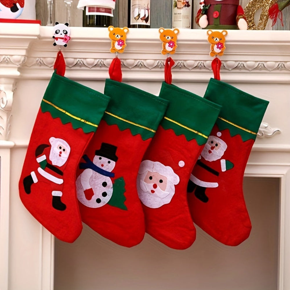 Christmas Stockings | Red | Decoration | Large Santa Stocking | Christmas Sock-Grace Aura