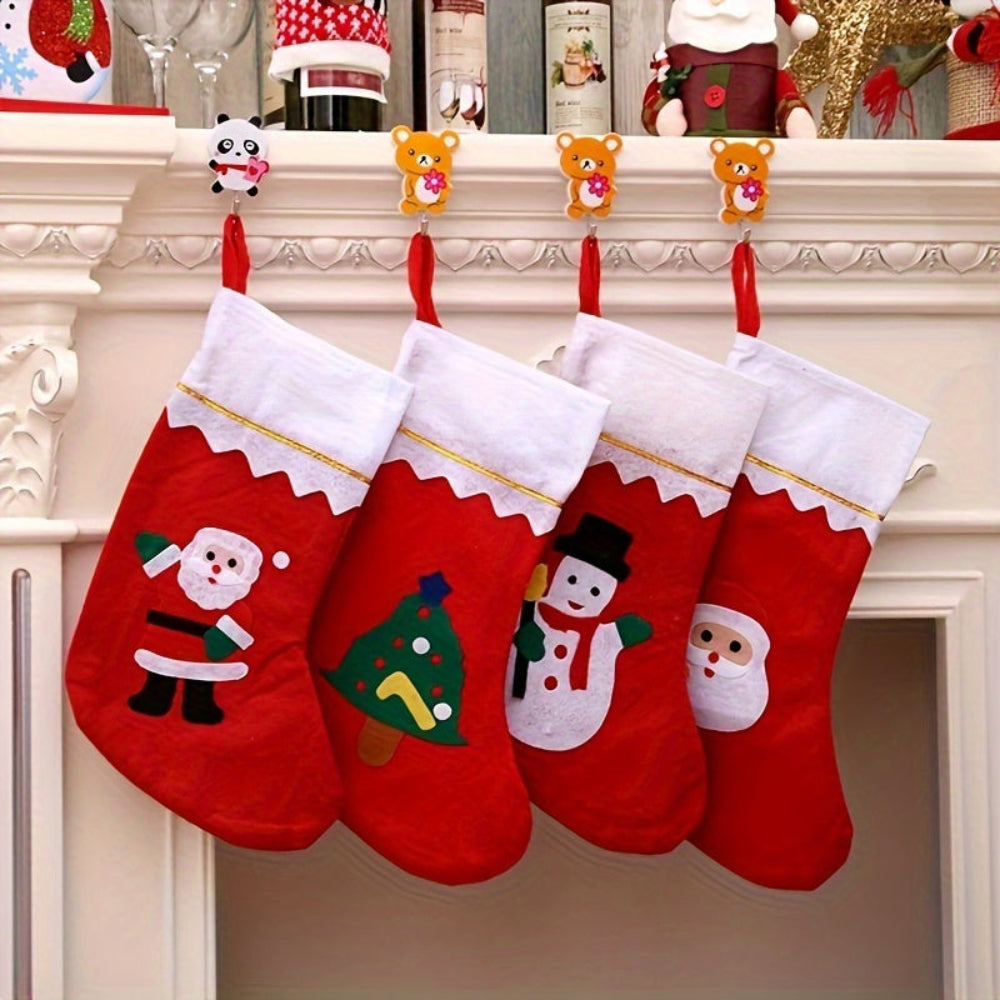 Christmas Stockings | Red | Decoration | Large Santa Stocking | Christmas Sock-Grace Aura