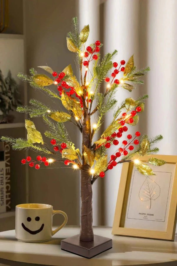 Christmas Table Light - Artificial Xmas Flower LED Decoration-Grace Aura