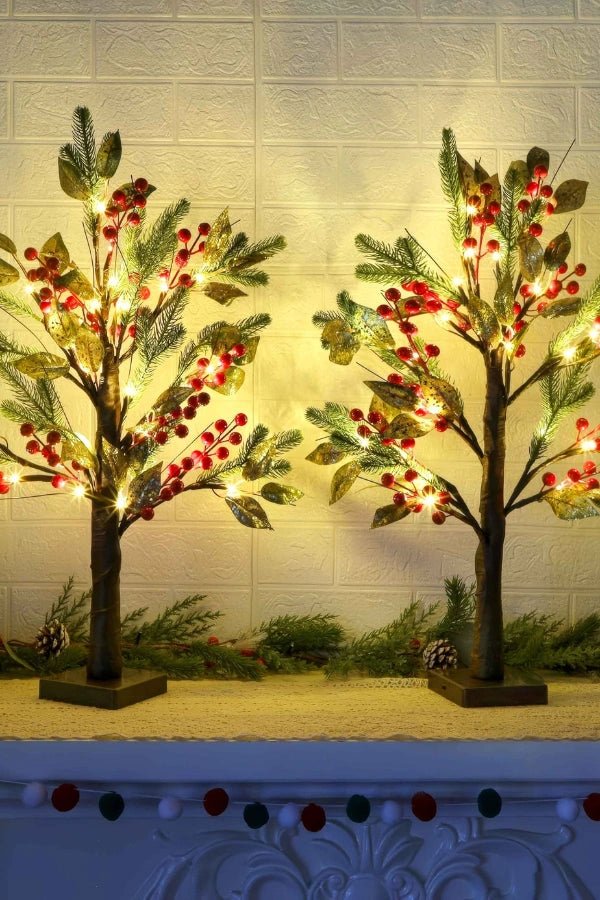 Christmas Table Light - Artificial Xmas Flower LED Decoration-Grace Aura