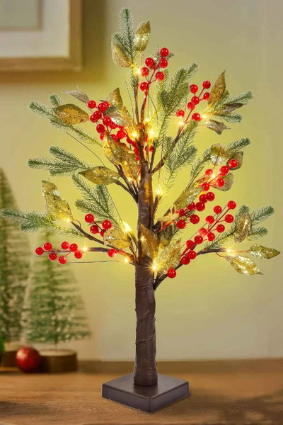 Christmas Table Light - Artificial Xmas Flower LED Decoration-Grace Aura