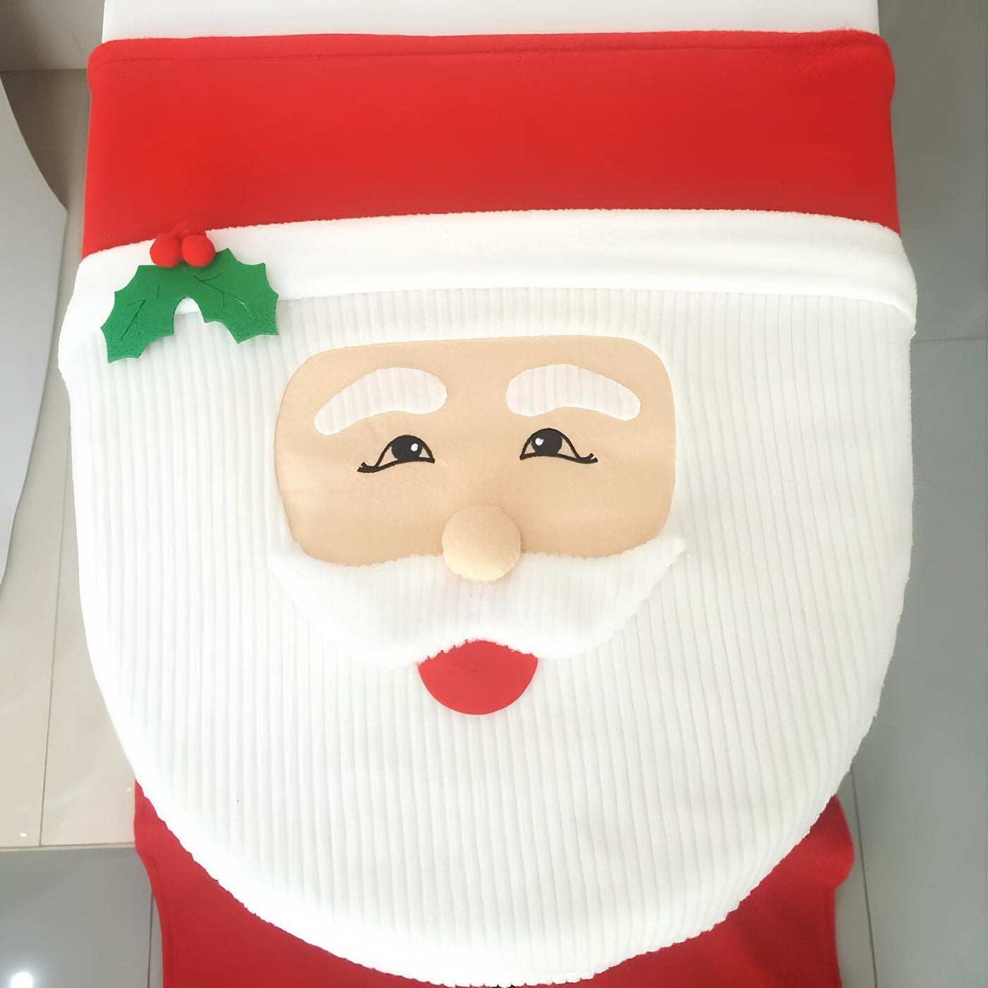 Christmas Toilet Seat Cover - Santa Claus - Toilet Mat - Christmas Bathroom Sets - Xmas Bathroom Decor-Grace Aura