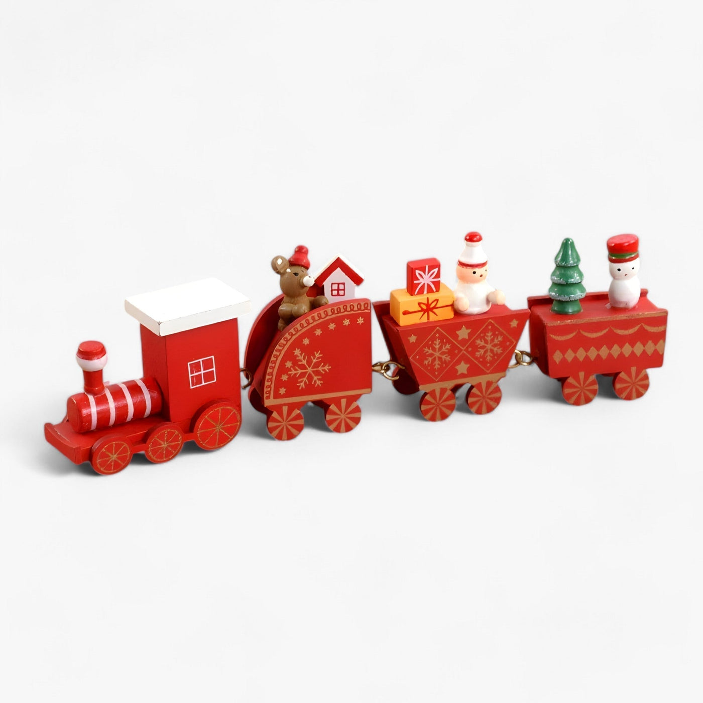 Christmas Train Decor | Wooden | Small | Train Christmas Ornaments | Christmas Decoration-Grace Aura