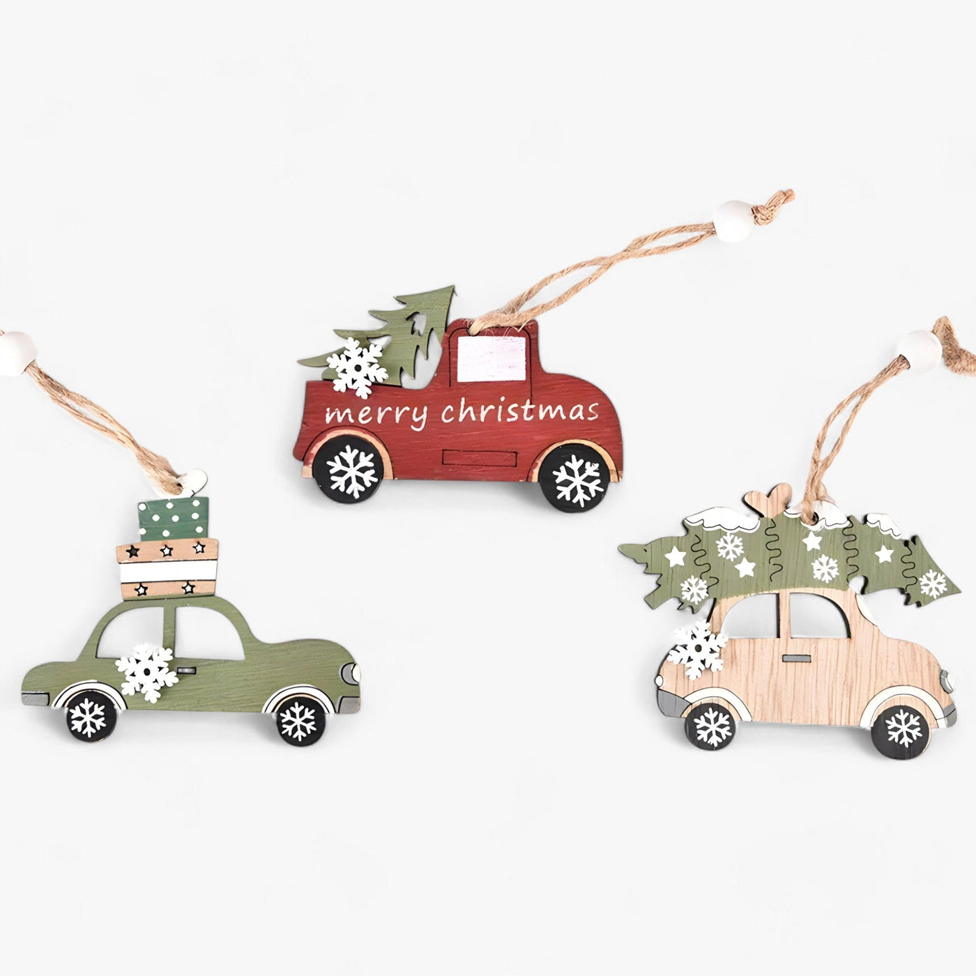 Christmas Train Decor | Wooden | Small | Train Christmas Ornaments | Christmas Decoration-Grace Aura