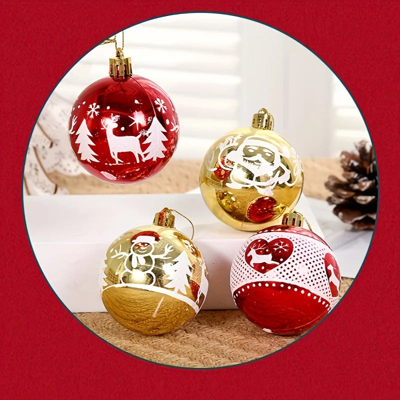 Christmas Tree Baubles | Gold | Red | Baubles Xmas | Christmas Ornaments-Grace Aura