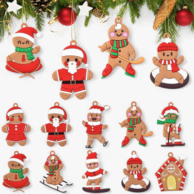 Christmas Tree Decoration - Hanging Gingerbread Ornaments for Christmas Tree-Grace Aura