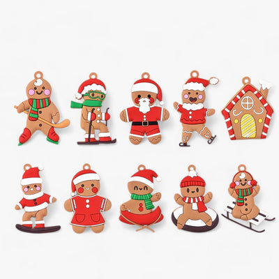 Christmas Tree Decoration - Hanging Gingerbread Ornaments for Christmas Tree-Grace Aura