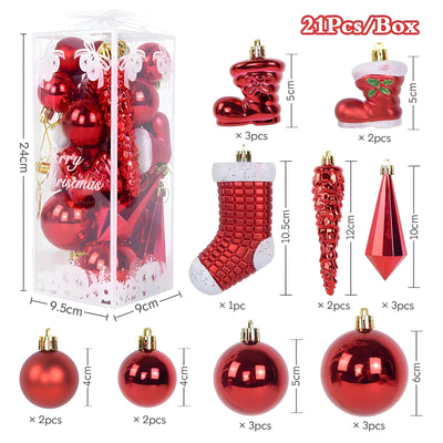 Christmas Tree Decorations - Christmas Balls - Set - Christmas Ornaments - Christmas Baubles-Grace Aura