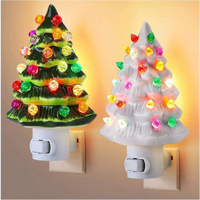 Christmas Tree Night Light - Plug-In Festive LED Christmas Night Light-Grace Aura