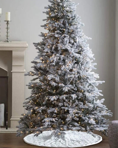 Christmas Tree Skirt - Round - White - Christmas Rug - Christmas Decor-Grace Aura