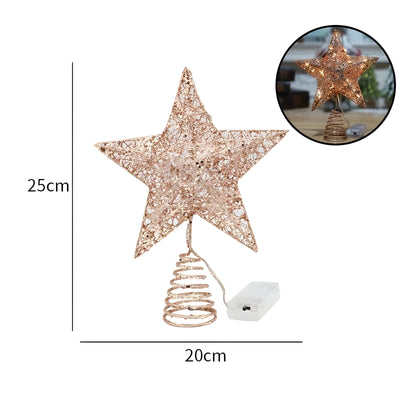 Christmas Tree Toppers - Light-Up LED Star Topper Christmas Tree-Grace Aura