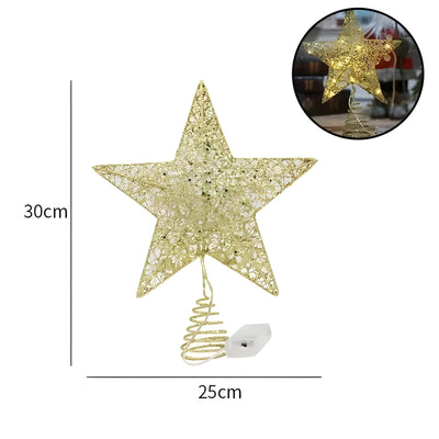 Christmas Tree Toppers - Light-Up LED Star Topper Christmas Tree-Grace Aura