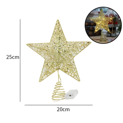Christmas Tree Toppers - Light-Up LED Star Topper Christmas Tree-Grace Aura