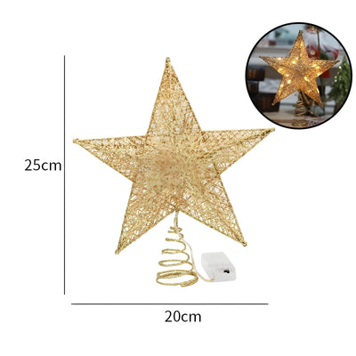 Christmas Tree Toppers - Light-Up LED Star Topper Christmas Tree-Grace Aura