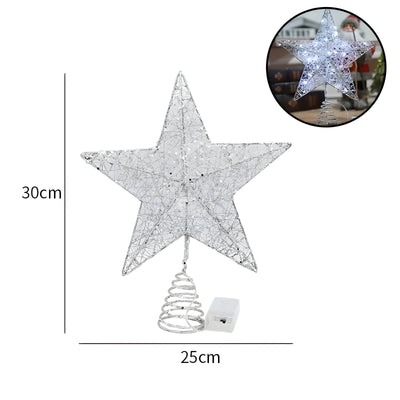 Christmas Tree Toppers - Light-Up LED Star Topper Christmas Tree-Grace Aura