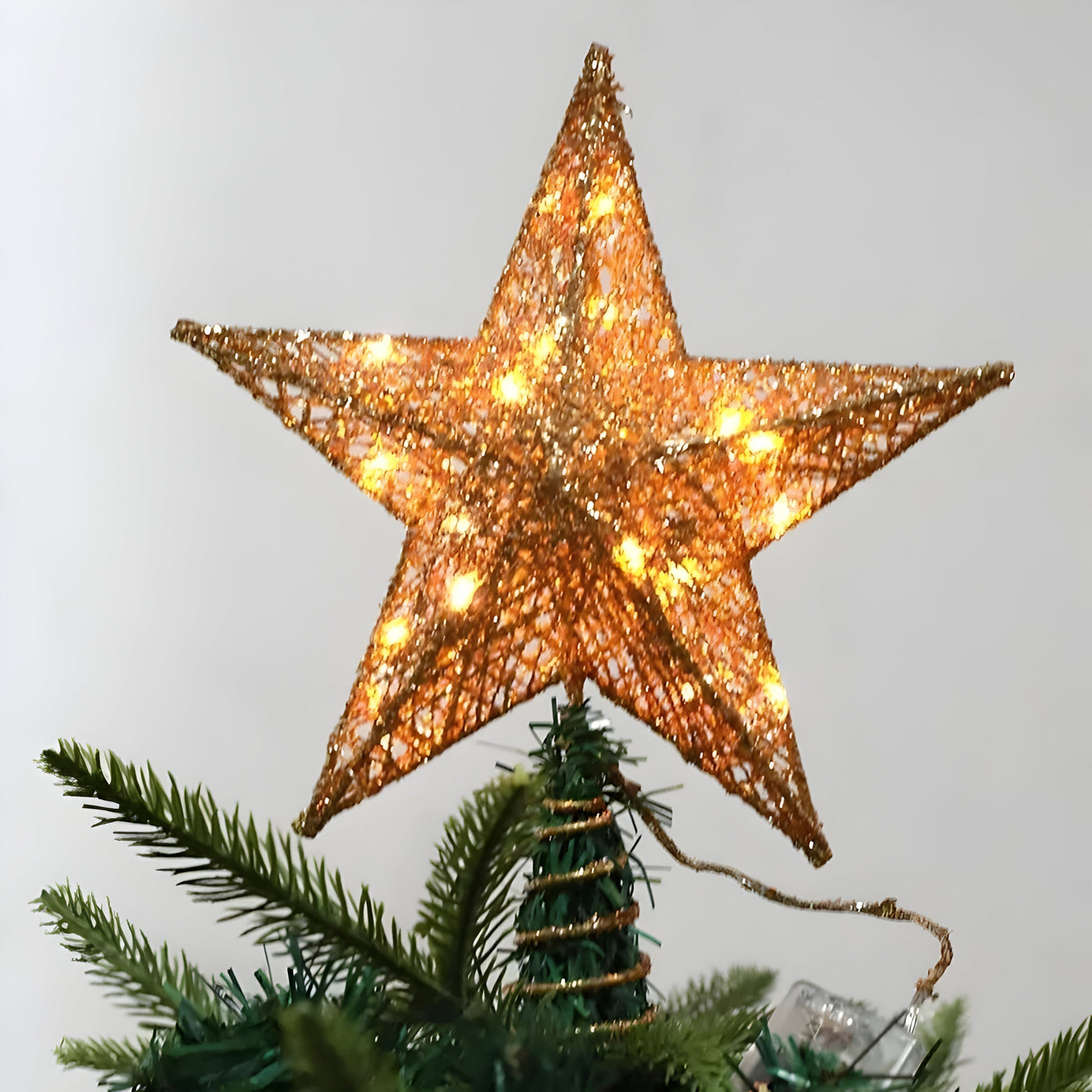Christmas Tree Toppers - Light-Up LED Star Topper Christmas Tree-Grace Aura