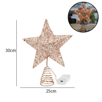 Christmas Tree Toppers - Light-Up LED Star Topper Christmas Tree-Grace Aura