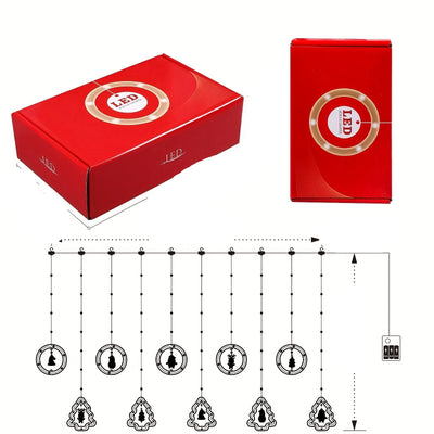 Christmas Window Lights | Hanging | Circle | Christmas Window Decorations | Christmas Lights-Grace Aura