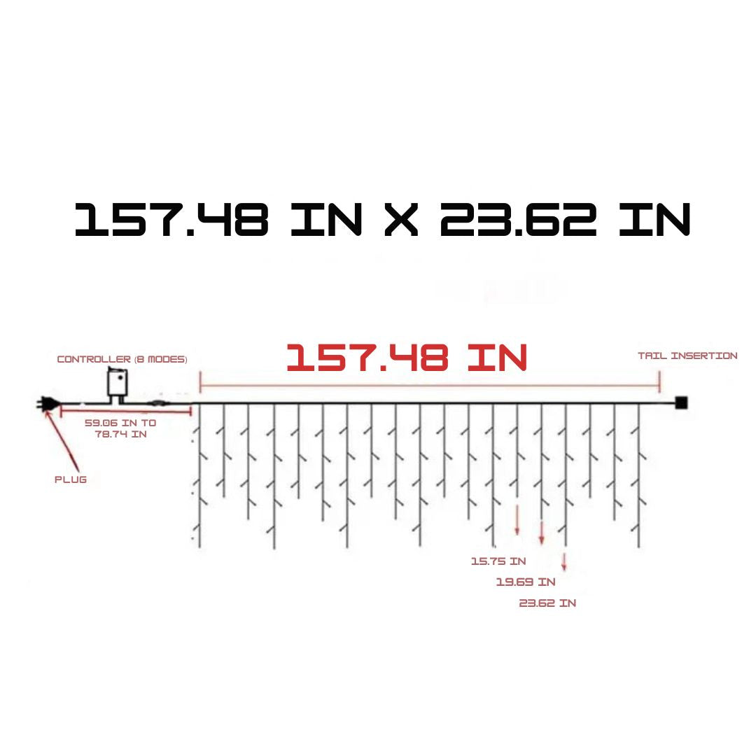 Christmas Window Lights - Hanging Indoor Outdoor Christmas String Lights-Grace Aura