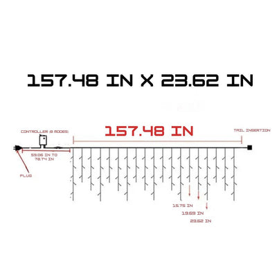 Christmas Window Lights - Hanging Indoor Outdoor Christmas String Lights-Grace Aura