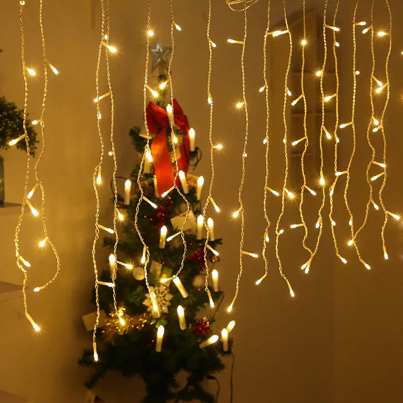 Christmas Window Lights - Hanging Indoor Outdoor Christmas String Lights-Grace Aura