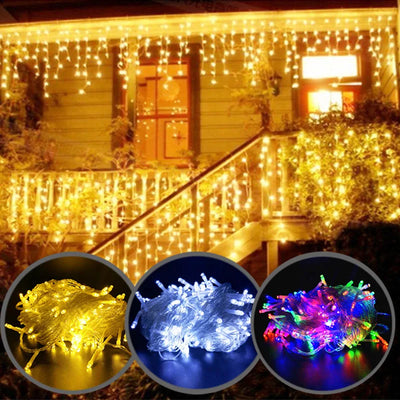 Christmas Window Lights - Hanging Indoor Outdoor Christmas String Lights-Grace Aura