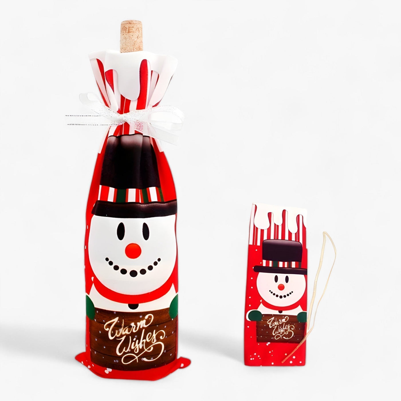 Christmas Wine Bottle Cover - Festive Holiday Wine Bottle Bag-Grace Aura