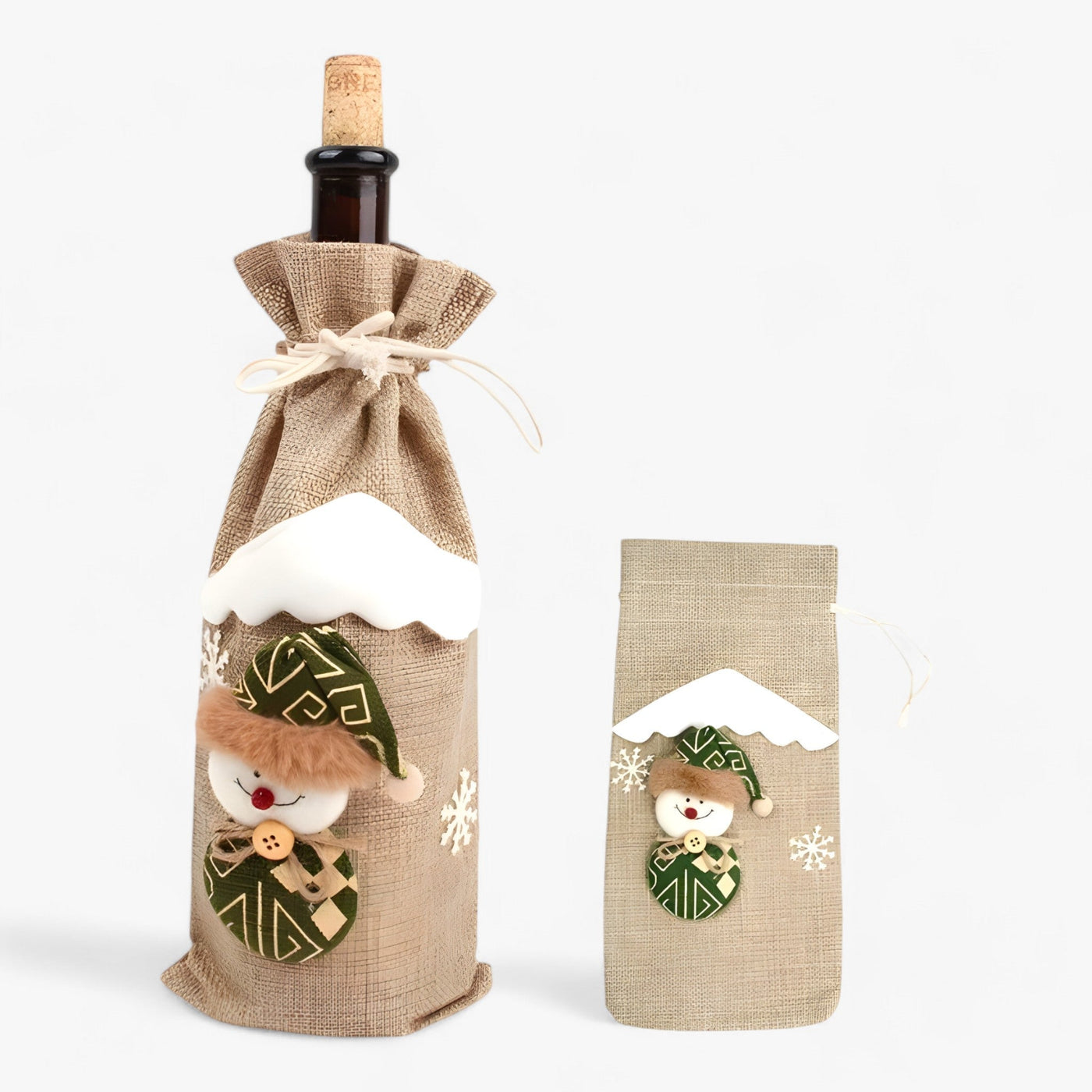Christmas Wine Bottle Cover - Festive Holiday Wine Bottle Bag-Grace Aura