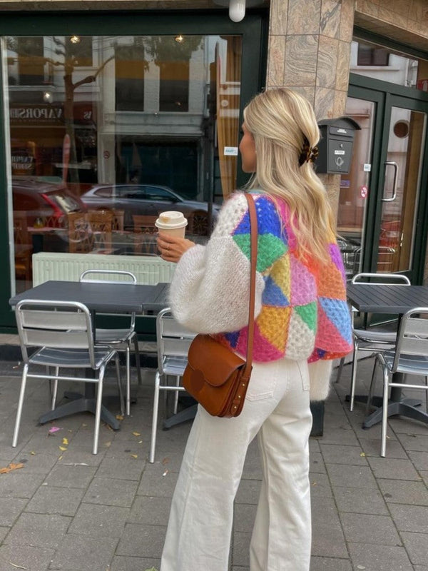 Chunky Cardigan | Cropped | Open Front | Knitted Cardigan | Women's Clothing-Grace Aura