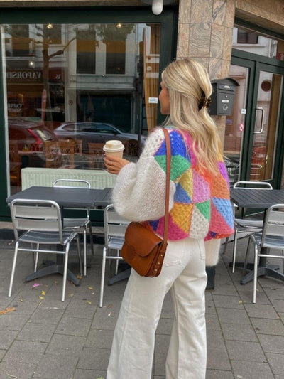 Chunky Cardigan | Cropped | Open Front | Knitted Cardigan | Women's Clothing-Grace Aura