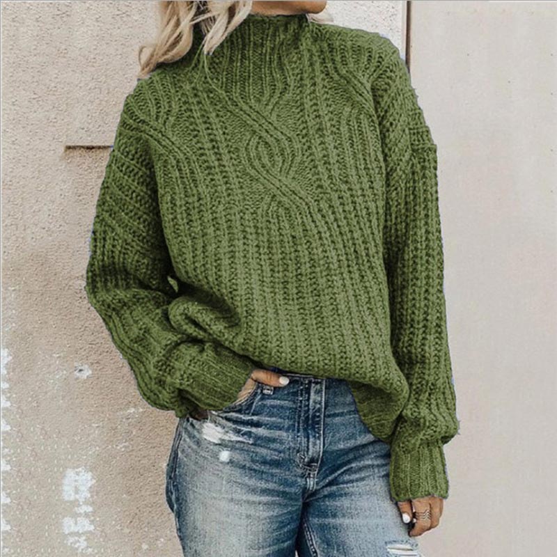 Chunky Sweater | Oversized | Turtleneck | Knitted Jumper | Women's Jumper-Grace Aura