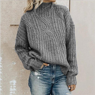 Chunky Sweater | Oversized | Turtleneck | Knitted Jumper | Women's Jumper-Grace Aura