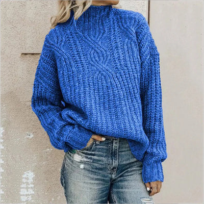 Chunky Sweater | Oversized | Turtleneck | Knitted Jumper | Women's Jumper-Grace Aura