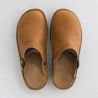 Clogs | Comfortable | Slip-On | Leather Slippers | Men's Shoes-Grace Aura