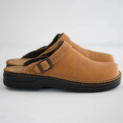 Clogs | Comfortable | Slip-On | Leather Slippers | Men's Shoes-Grace Aura