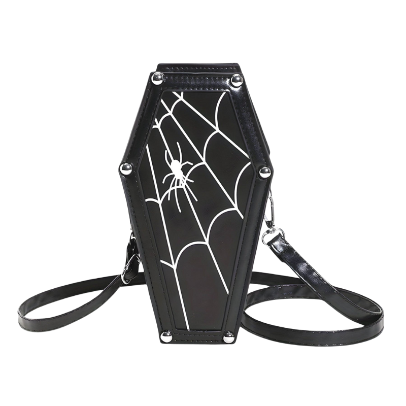 Coffin Bag | Small | Crossbody | Gothic Bag | Halloween Bag-Grace Aura
