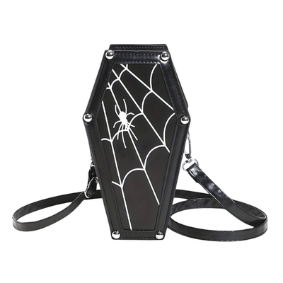 Coffin Bag | Small | Crossbody | Gothic Bag | Halloween Bag-Grace Aura
