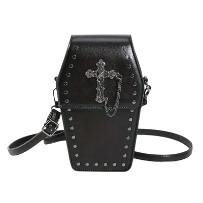 Coffin Bag | Small | Crossbody | Gothic Bag | Halloween Bag-Grace Aura