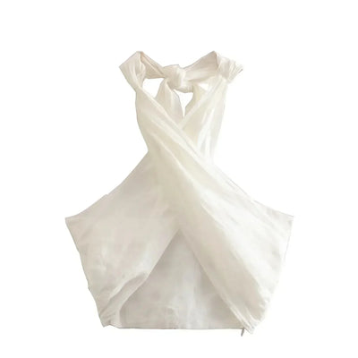 Coord Set - Linen - Wide Leg - Halterneck - Two-Piece Set - Women's Summer Clothes-Grace Aura
