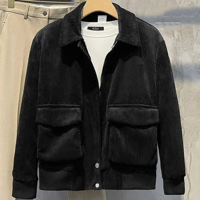 Corduroy Jacket - Pockets - Short - Chord Jackets - Men's Jacket-Grace Aura