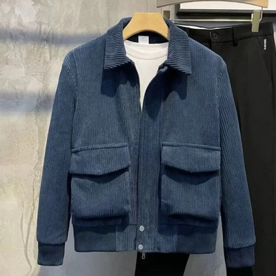 Corduroy Jacket - Pockets - Short - Chord Jackets - Men's Jacket-Grace Aura
