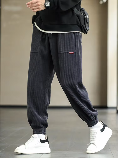 Corduroy Pants - Baggy - Loose Fit - Corduroy Joggers - Men's Joggers-Grace Aura