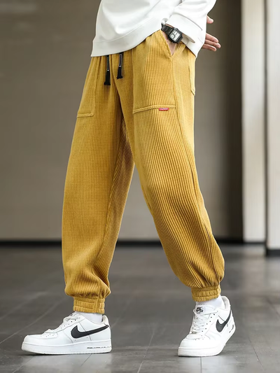Corduroy Pants - Baggy - Loose Fit - Corduroy Joggers - Men's Joggers-Grace Aura