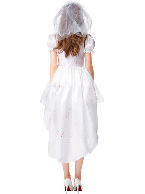 Corpse Bride Costume - Short Sleeve - Mini - Dead Bride Outfit - Women's Halloween Costume-Grace Aura