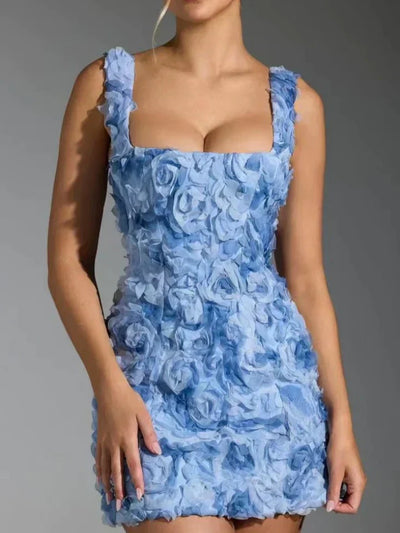 Corset Dress - Women's Sleeveless Floral Mini Cocktail Dress-Grace Aura