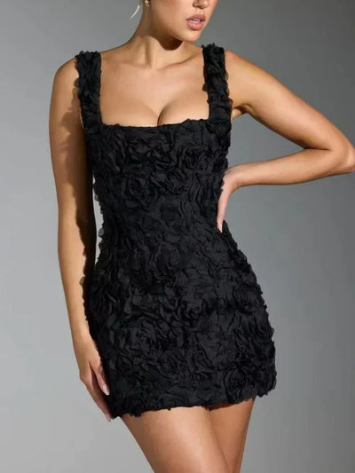 Corset Dress - Women's Sleeveless Floral Mini Cocktail Dress-Grace Aura