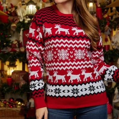 Couples Christmas Jumper - Crew Neck - Long Sleeve - Couple Xmas Sweater - Matching Christmas Sweaters-Grace Aura